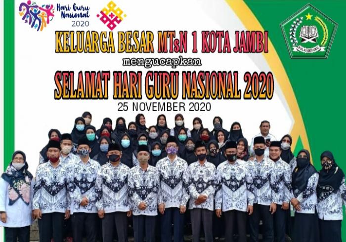 UPACARA BENDERA MEMERINGATI HARI GURU NASIONAL 2020 (Bakti Guru Lindungi Negeri)