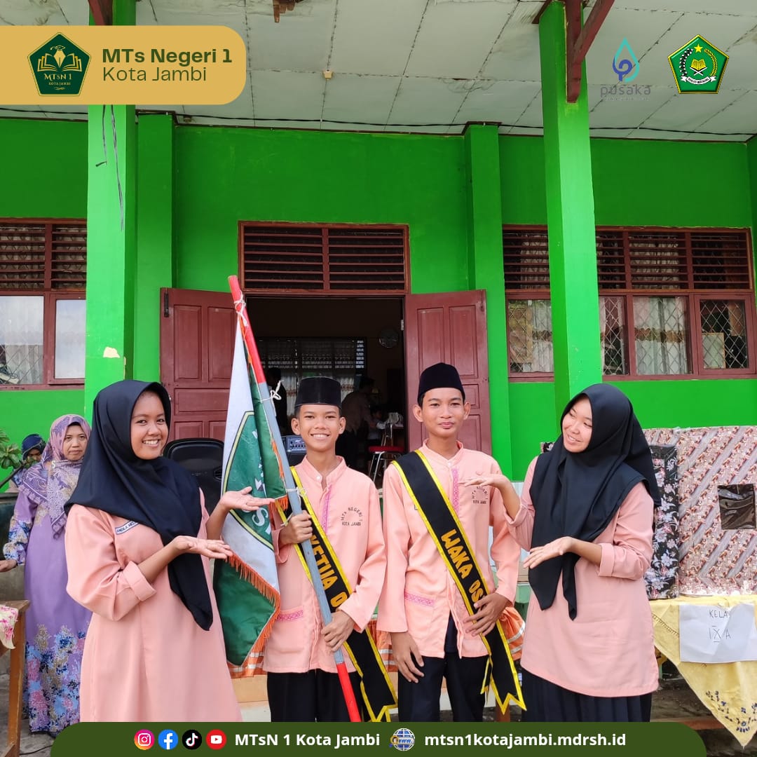 Serah Terima Jabatan Ketua OSIM MTs Negeri 1 Kota Jambi Tahun 2024-2025