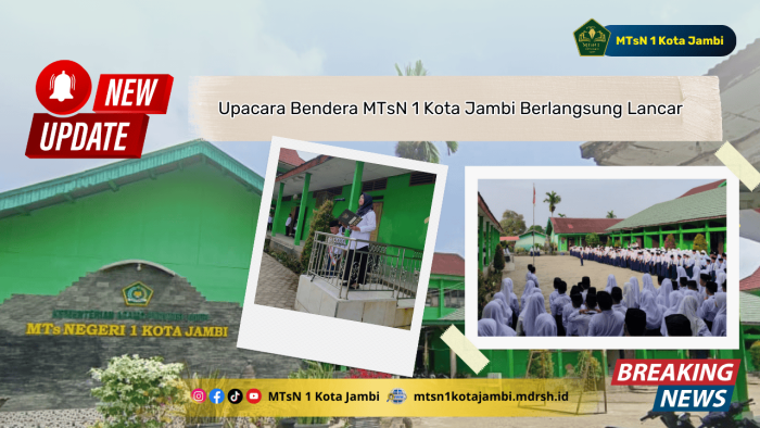 Upacara Bendera MTsN 1 Kota Jambi Berlangsung Lancar