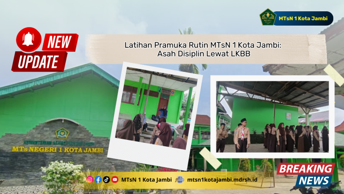 Latihan Pramuka Rutin MTsN 1 Kota Jambi: Asah Disiplin Lewat LKBB