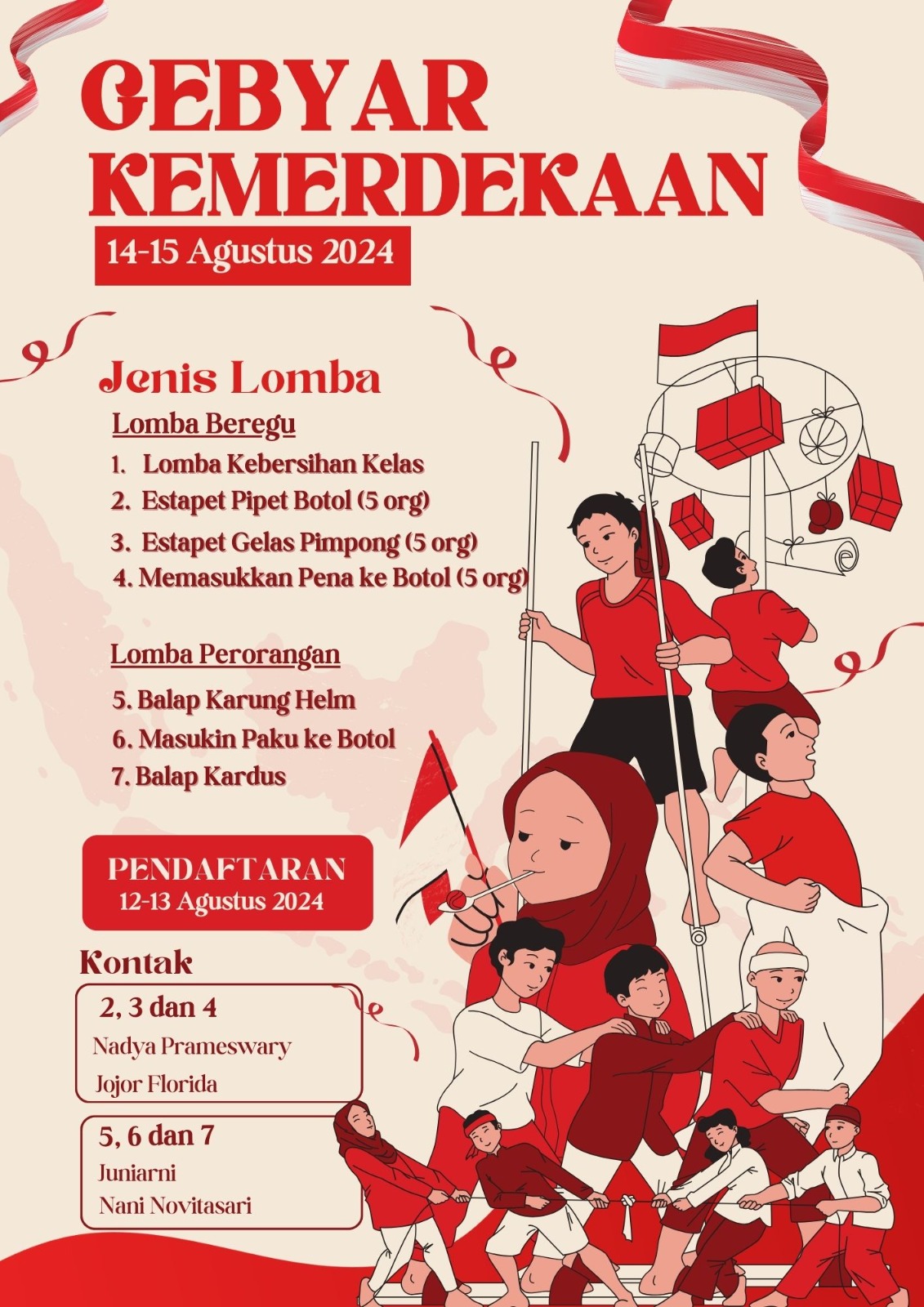 Semarak Kegiatan Pesdik MTs N 1 Kota Jambi Menyambut Hari Kemerdekaan 